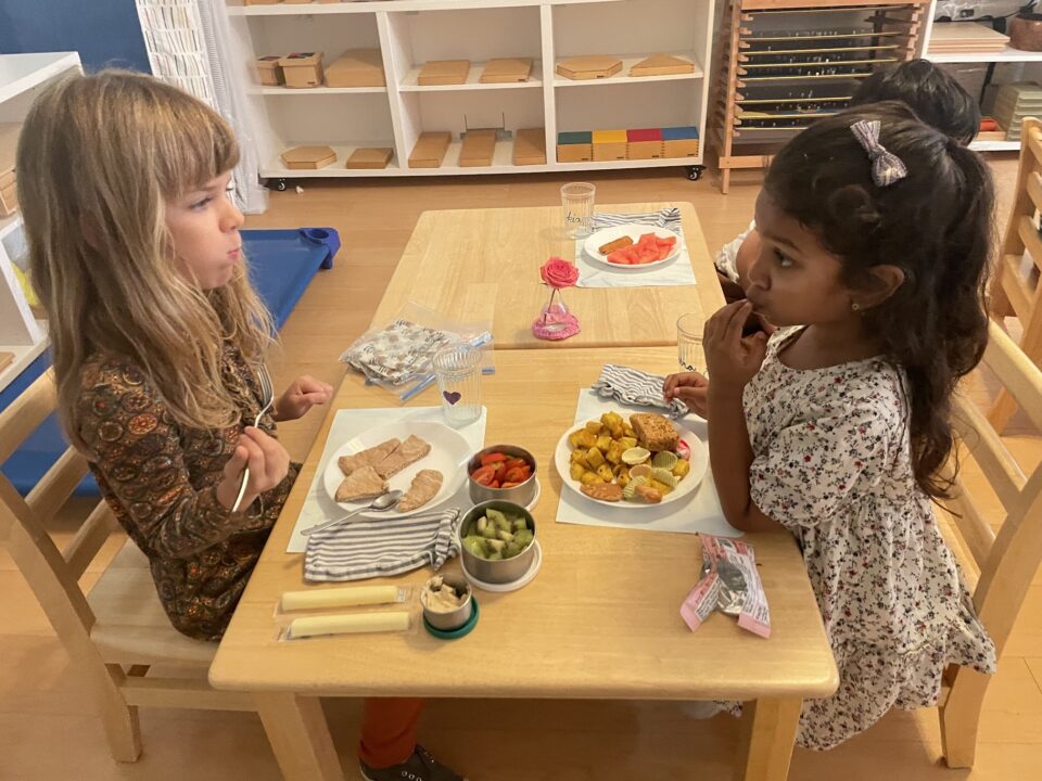 Primary Social Development Sharing Meals at La Jolla Montessori