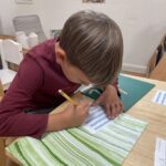 Transitional Kindergarten child handwriting at La Jolla Montessori School