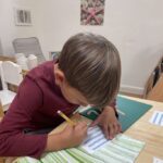 Transitional Kindergarten child handwriting at La Jolla Montessori School
