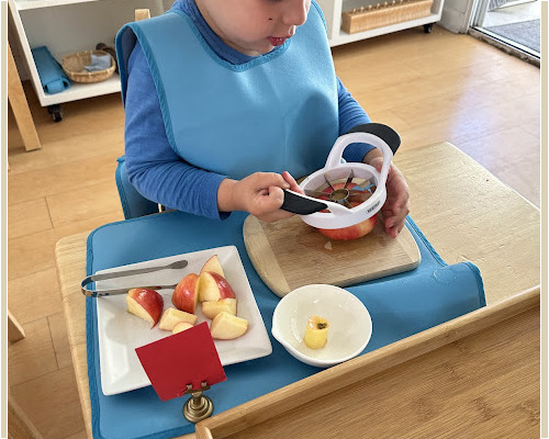 Primary Practical Life Slicing apples