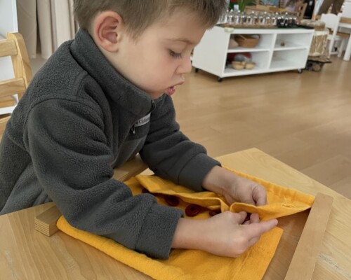 Primary Care of Self Independence at La Jolla Montessori