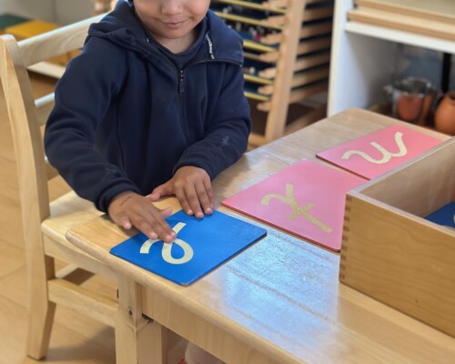 Primary Language Sandpaper Letters at La Jolla Montessori