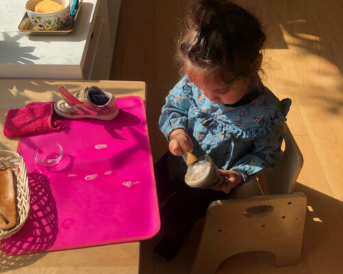 Toddler Independence cleaning shoes